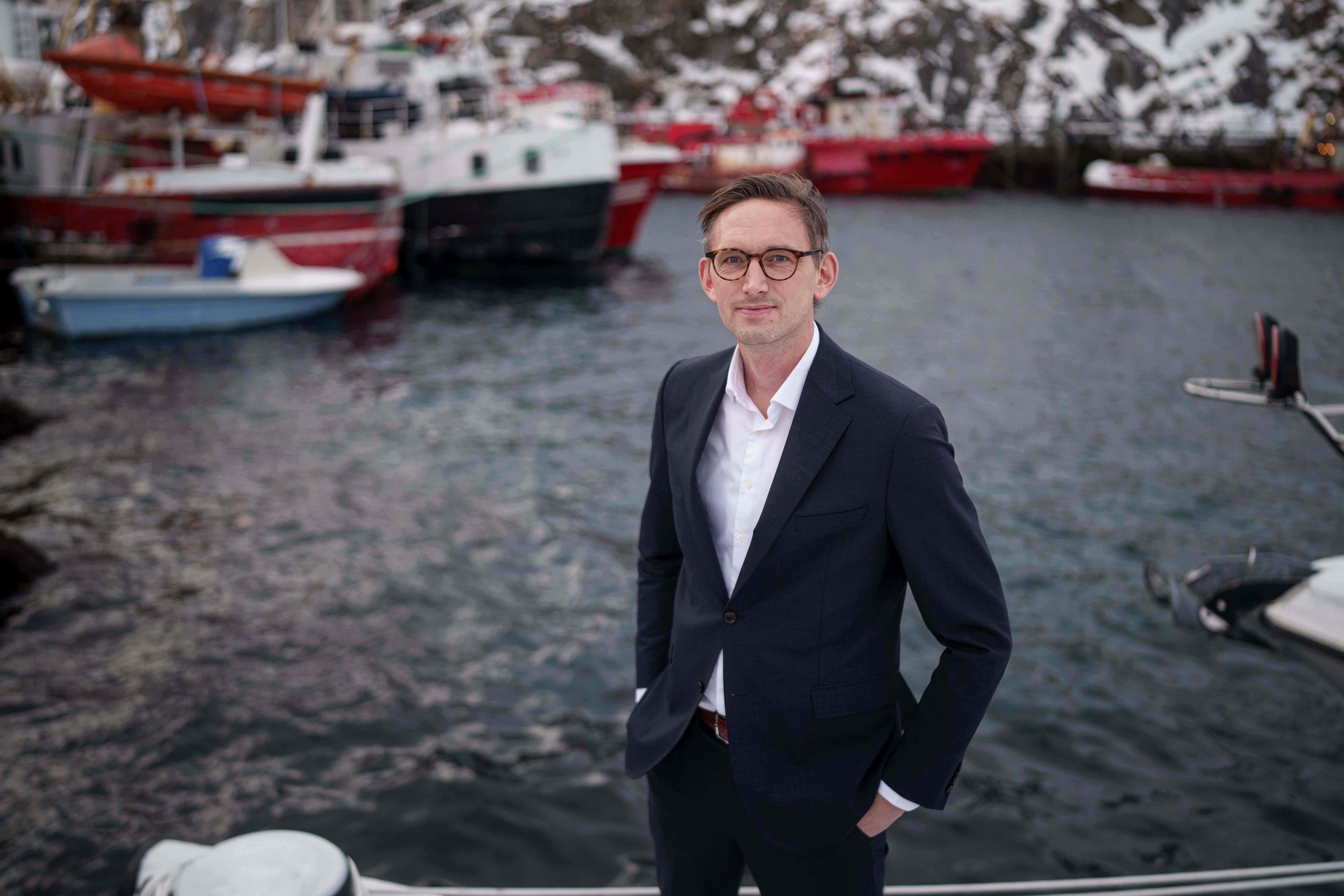 Tok Binzer, director ejecutivo de Royal Greenland, posa para la foto...