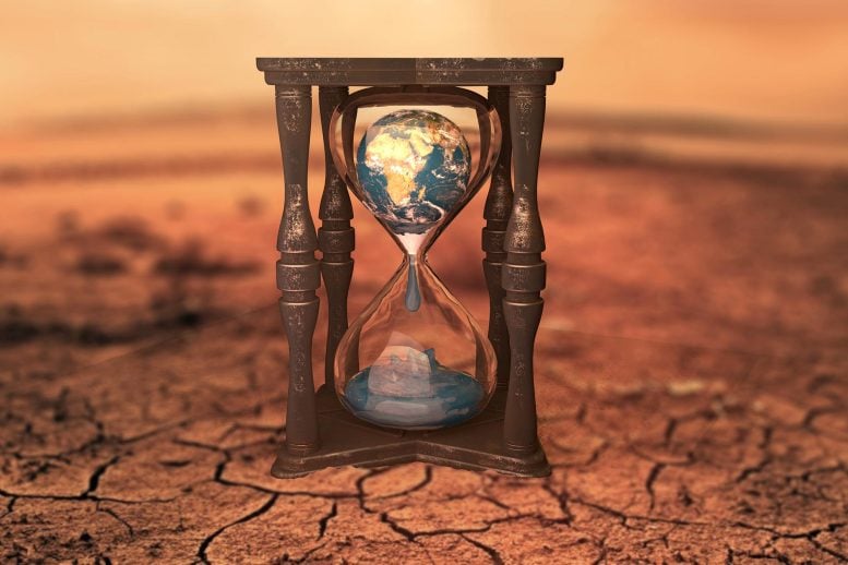 Cambio Climático Calentamiento Global Reloj de Arena de la Tierra