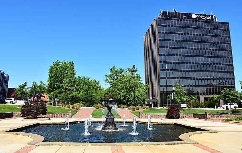 Fuente del parque lineal Cross Creek, Fayetteville, Carolina del Norte