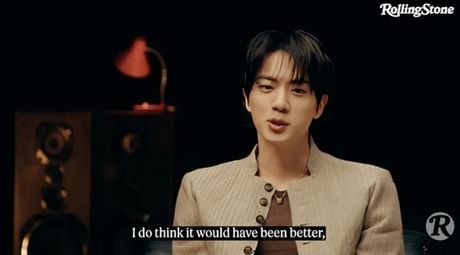 Capturado del canal Jin de BTS/Rolling Stone.