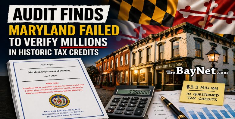 Una auditoría encuentra que Maryland no pudo verificar millones en créditos fiscales históricos